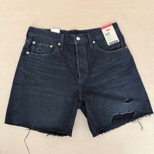 Brand New with Tags Black Levi’s 501 Denim Shorts